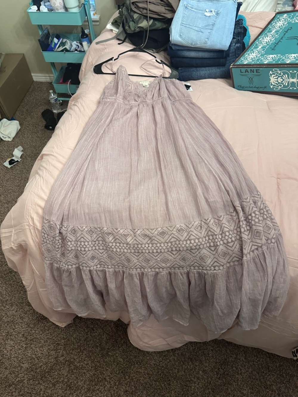 torrid Mauve Lace-Trim Maxi Dress
